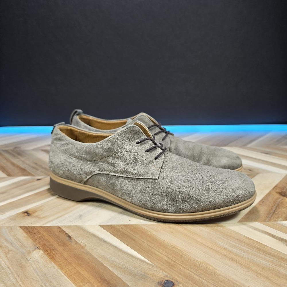 Amberjack The Original Derby Mens 14 Dress Shoes Slate Gray Suede Oxford